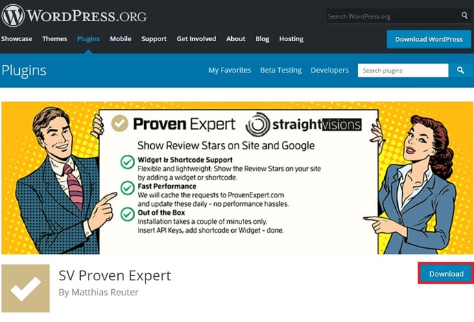 Wordpress.org Plug-In ProvenExpert Straightvisions