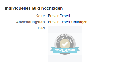 Um das App-Bild zu ändern, klicken Sie bei „Eigenes Symbol“ auf den Link „Ändern“ und laden eine neue Bilddatei mit der Größe 111 x 74 Pixel hoch. Speichern Sie anschließend die Änderung.