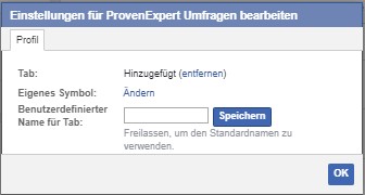Um das App-Bild zu ändern, klicken Sie bei „Eigenes Symbol“ auf den Link „Ändern“ und laden eine neue Bilddatei mit der Größe 111 x 74 Pixel hoch. Speichern Sie anschließend die Änderung.