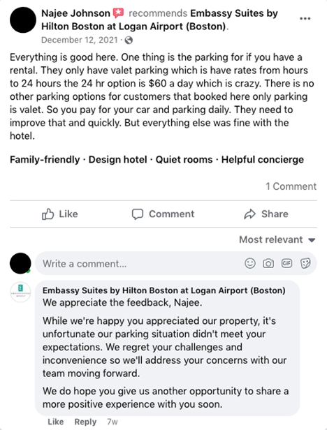 review from hotel bad negative customer